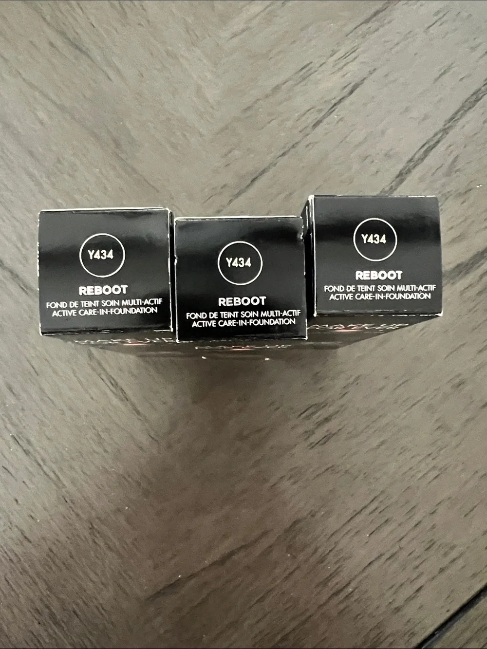 Make Up For Ever Reboot Foundation - Black Packaging  set of 3 Shade Y434